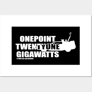 One Point Twenty One Gigawatts (white) Posters and Art